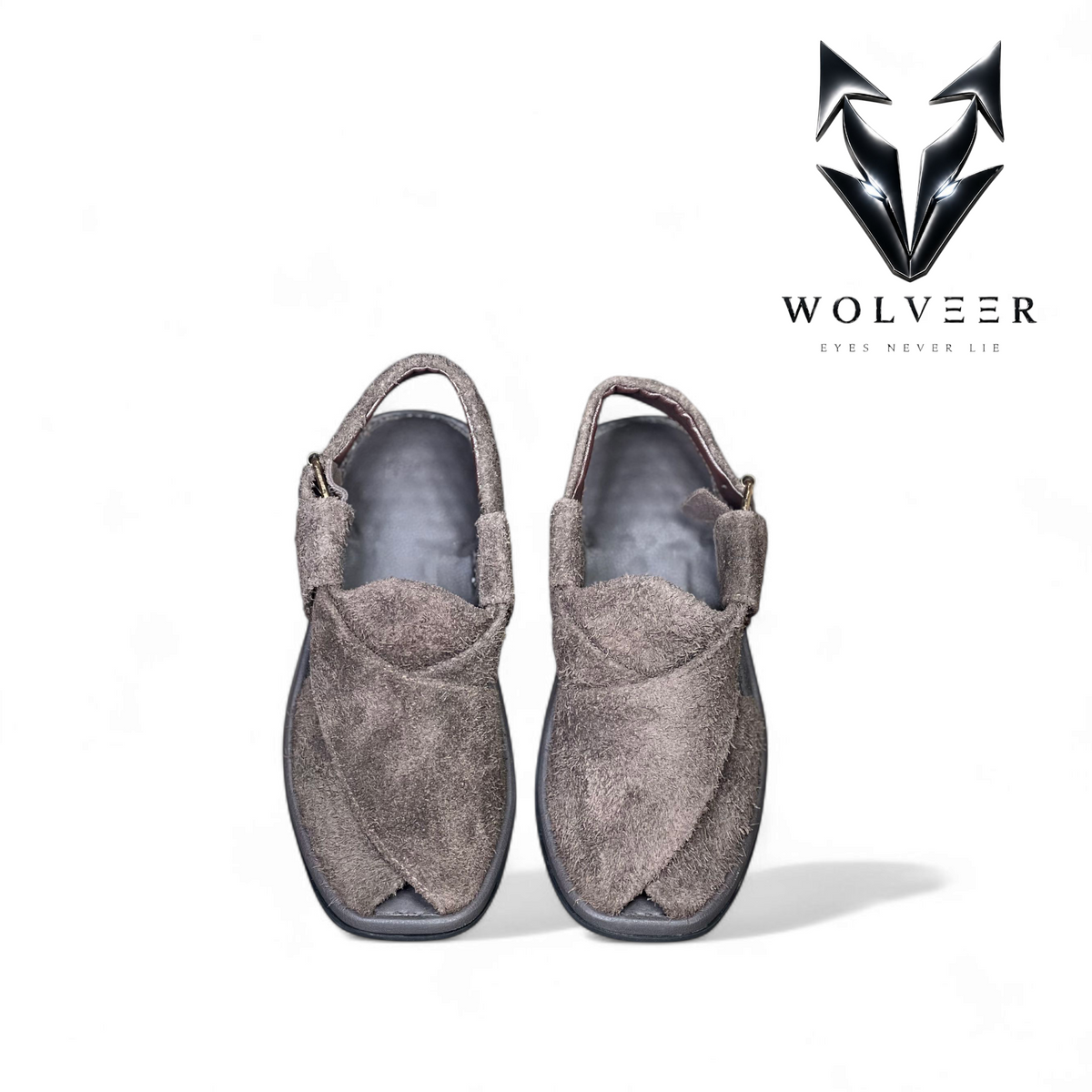 Wolveer Chocolate Brown Suede Alpha Peshawari Chappal