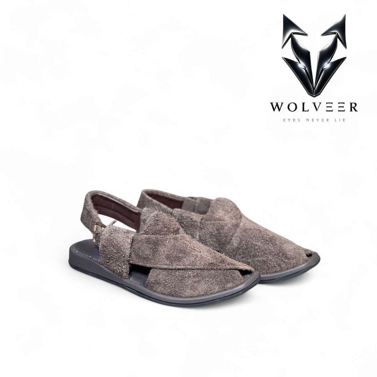 Wolveer Chocolate Brown Suede Alpha Peshawari Chappal