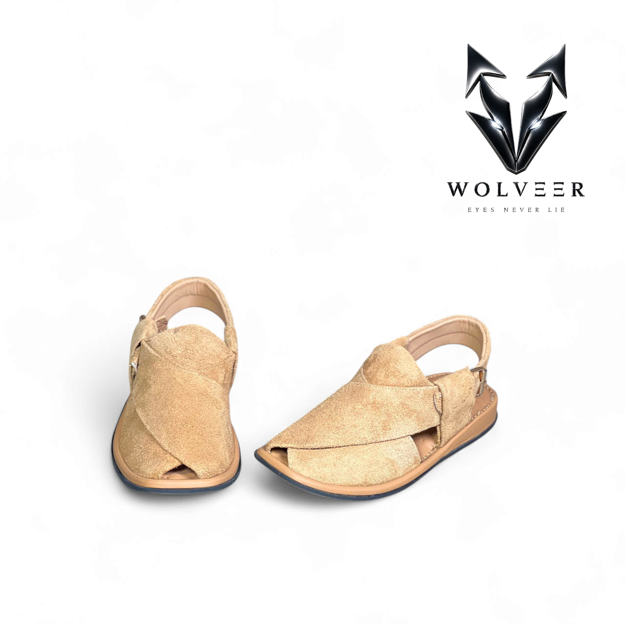 Wolveer Honey Camel  Suede Alpha Peshawari Chappal