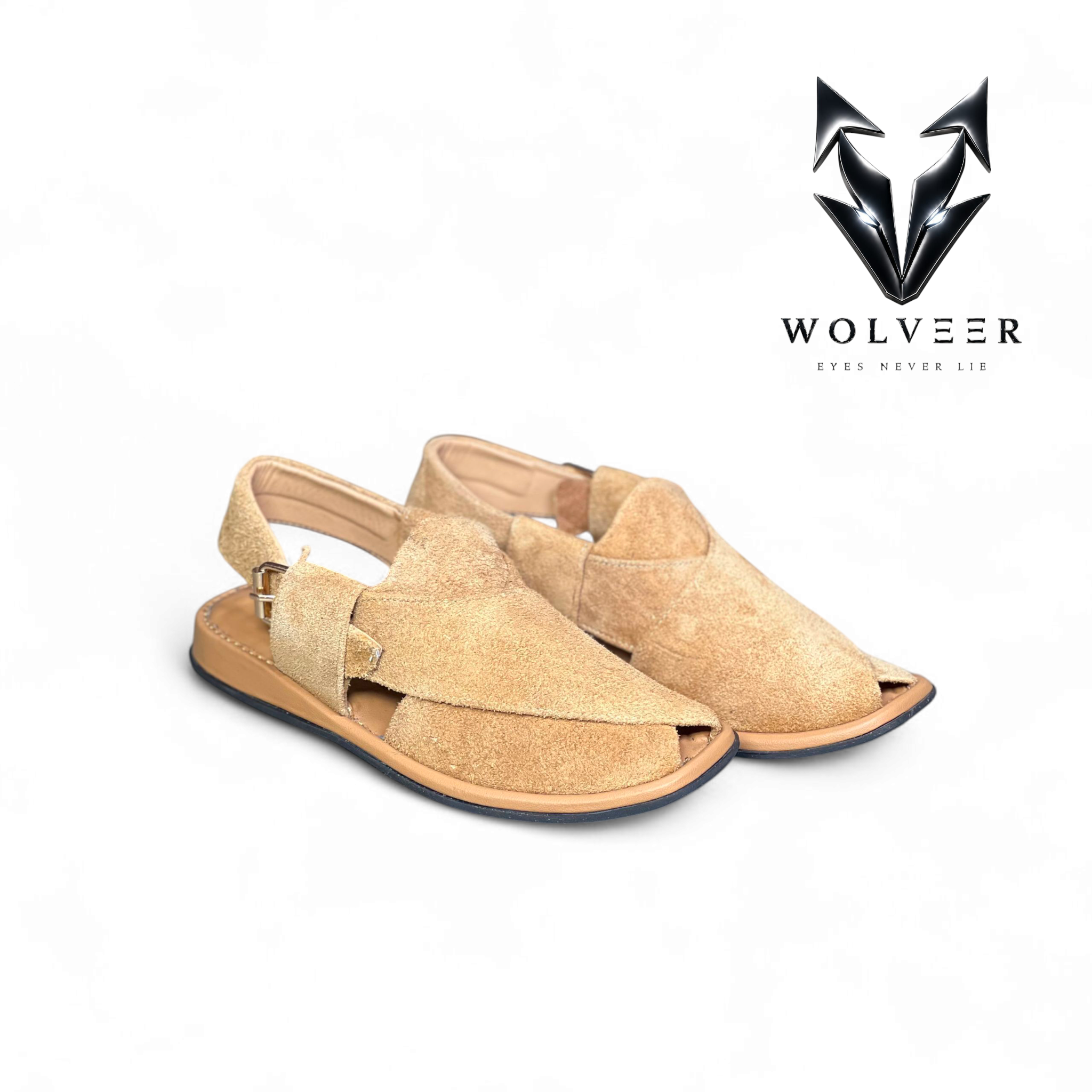 Wolveer Honey Camel  Suede Alpha Peshawari Chappal