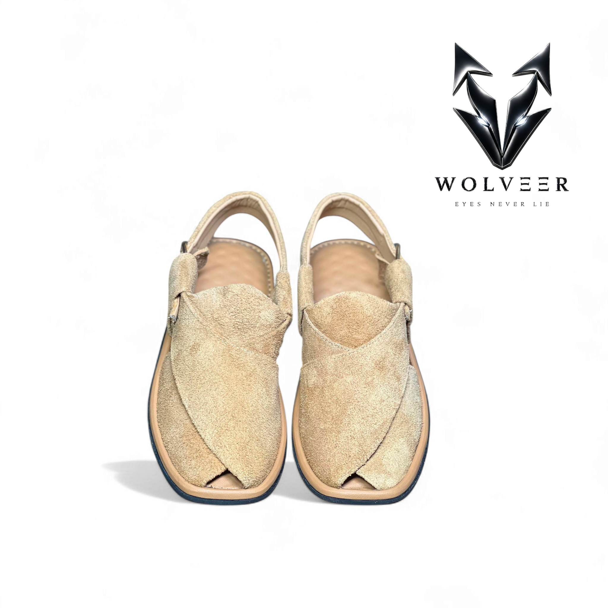 Wolveer Honey Camel  Suede Alpha Peshawari Chappal