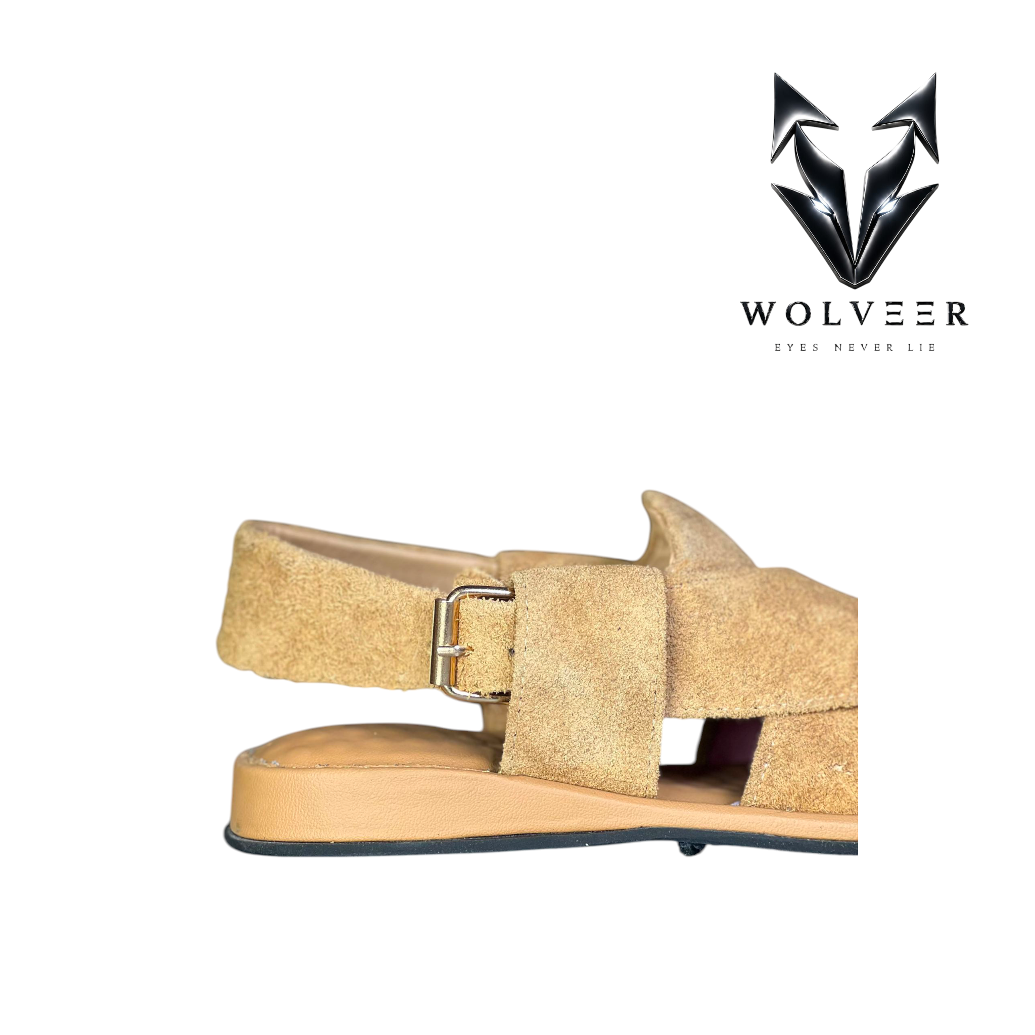 Wolveer Honey Camel  Suede Alpha Peshawari Chappal